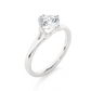 Classic Round Solitaire Vermeil Lab Moissanite Engagement Ring