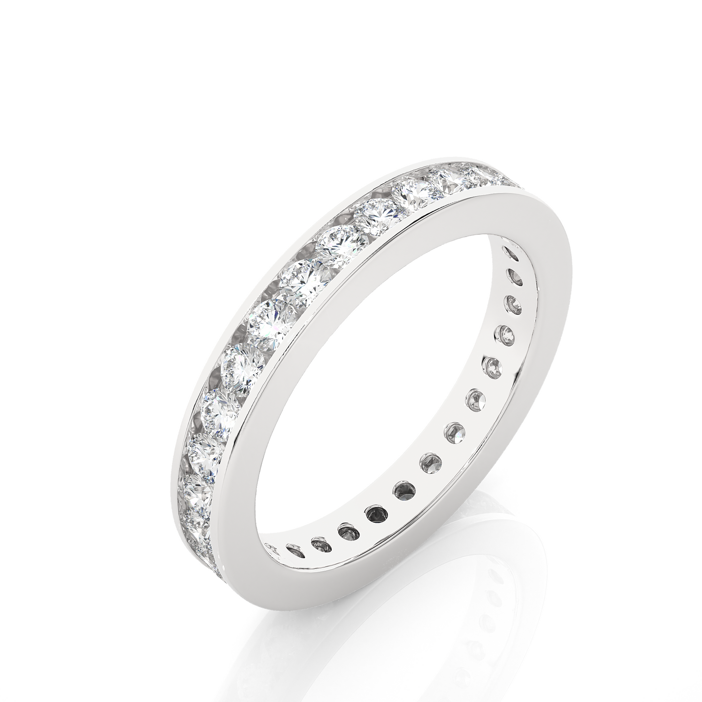 Channel Set Classic Diamond Eternity Wedding Band