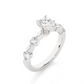 Vermeil Moissanite Lab Diamond Engagement Ring