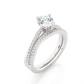 Elegant Twisted Band Vermeil Diamond Engagement Ring