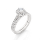 Vermeil Round Moissanite Diamond Halo Engagement Ring