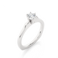 Minimalist Round Vermeil Moissanite Lab Diamond Engagement Ring