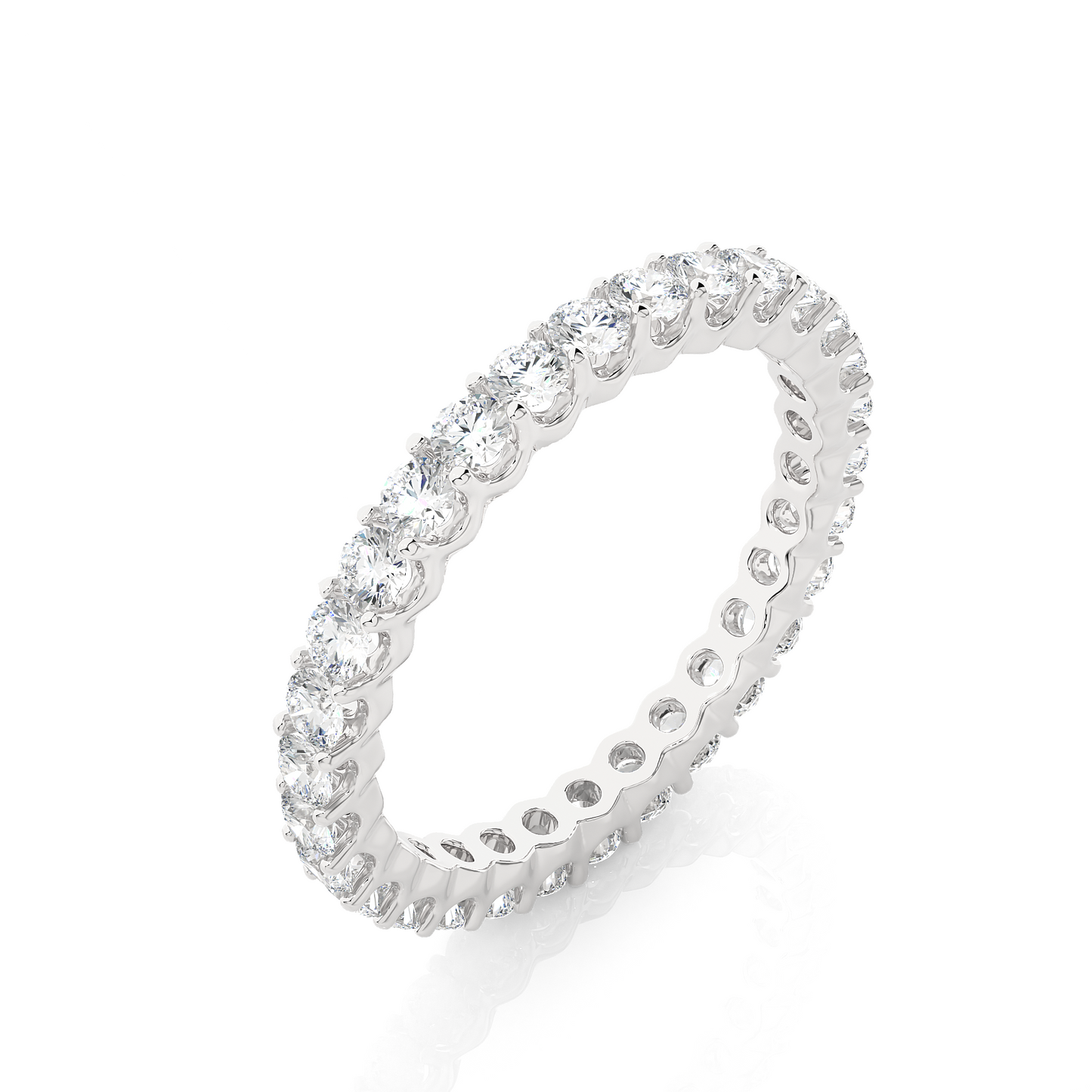Round Cut Lab Grown Diamond Eternity Band