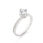 Elegant Vermeil Moissanite Lab Diamond Solitaire Ring