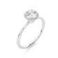 Elegant Halo Moissanite Lab Diamond Vermeil Ring