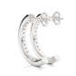 Medium Size Round Lab Diamond Hoop Earrings