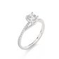 Moissanite Solitaire Ring Lab Diamond Vermeil Engagement Ring