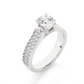 Luxe Sparkle Round Diamond Moissanite Vermeil Ring