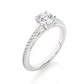 Classic Vermeil Moissanite Lab Diamond Engagement Ring