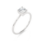 Minimal Vermeil Solitaire Moissanite Lab Diamond Ring