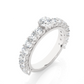 Vermeil Round Moissanite Lab Diamond Eternity Engagement Ring