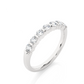 Elegant Half Eternity Moissanite Lab Diamond Wedding Ring