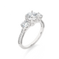 Lab Grown / Moissanite Diamond Three Stone Engagement Ring