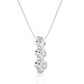 Three Stone Round Lab Diamond Pendant Necklace