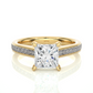 Princess Cut Lab / Moissanite Diamond Engagement Ring
