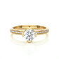 Elegant Vermeil Moissanite Lab Diamond Solitaire Ring