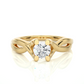 Infinity Twist Vermeil Moissanite Lab Diamond Engagement Ring