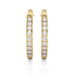 Medium Size Round Lab Diamond Hoop Earrings