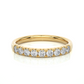 Elegant Half Eternity Moissanite Lab Diamond Vermeil Wedding Ring