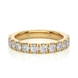 Round Prong Eternity Wedding Band Vermeil Ring