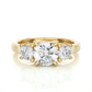 Round Lab Grown Diamond Three Stone Ring