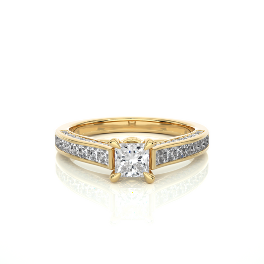 Princess Cut Lab / Moissanite Diamond Engagement Ring