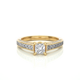 Princess Cut Lab / Moissanite Diamond Engagement Ring