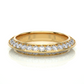 Delicate Lab Moissanite Wedding Band Gold Vermeil Stackable Ring
