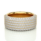 Bold Sparkle Diamond Moissanite Vermeil Wedding Band Ring