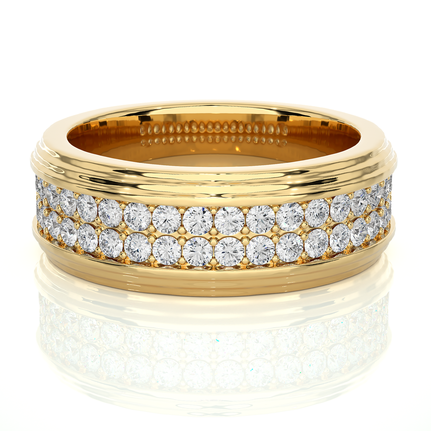 Men’s Lab Diamond Statement Wedding Band