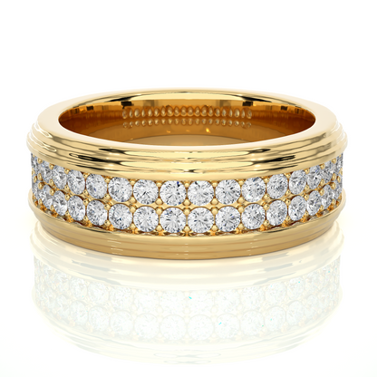 Men’s Lab Diamond Statement Wedding Band