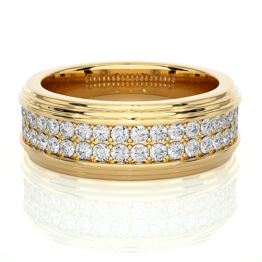 Men’s Lab Diamond Statement Wedding Band