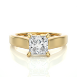 Lab Grown Diamond Moissanite Solitaire Princess Cut Ring