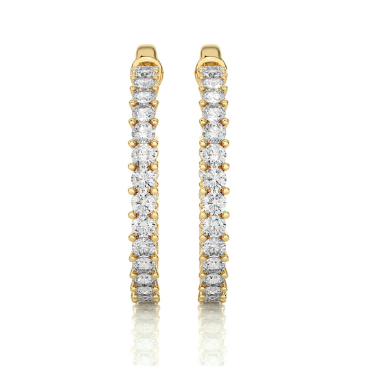 Luxe Lab Diamond Hoop Earrings