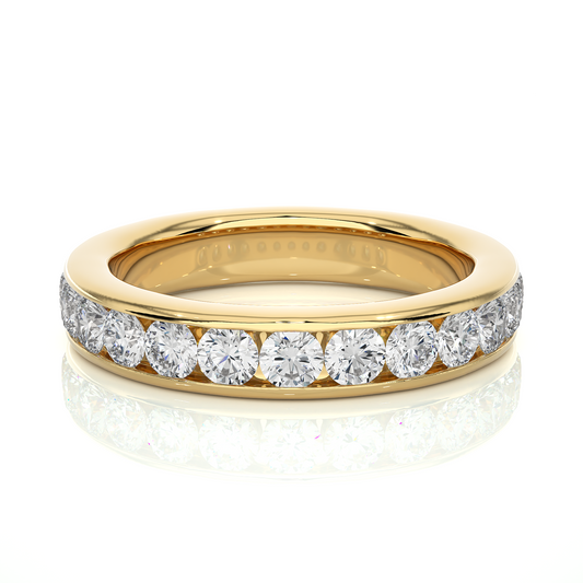 Eternity Diamond Moissanite Lab Vermeil Wedding Band