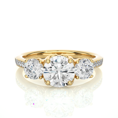 Three Stone Classic Lab Grown Diamond Ring