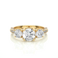 Lab Grown / Moissanite Diamond Three Stone Engagement Ring