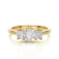 Three Stone Princess Lab Diamond Engagement Ring