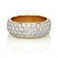Luxury Pave  Lab Moissanite Diamond Wedding Band Vermeil Ring