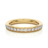 Minimal Lab Moissanite Wedding Band Vermeil Classic Ring
