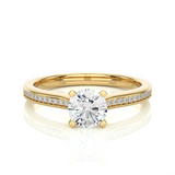 Round Lab Grown & Moissanite Diamond Engagement Ring