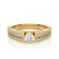 Round Cut Lab / Moissanite Diamond Engagement Ring
