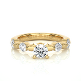 Vermeil Moissanite Lab Diamond Engagement Ring
