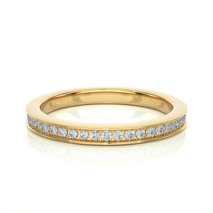 Classic Eternity Moissanite Lab Diamond Vermeil Ring