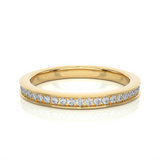 Classic Eternity Moissanite Lab Diamond Vermeil Ring