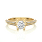 Elegant Radiance Round Cut Moissanite Vermeil Engagement Ring