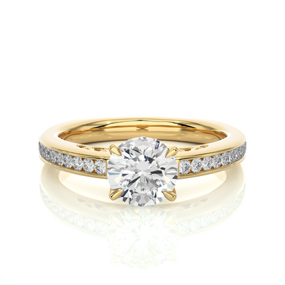 Round Cut Lab / Moissanite Diamond Engagement Ring