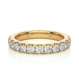 Round Prong Set Eternity Wedding Band Vermeil Ring