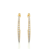 Round Lab Diamond Luxe Hoop Earrings