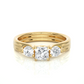 Princess Diamond Three Stone Engagement Ring